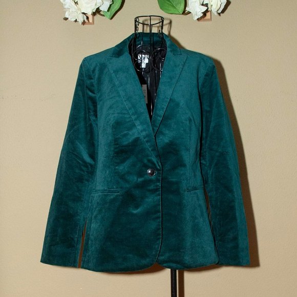 NWT J. Crew Velveteen Blazer in Old Forest size 6 - Picture 3 of 9